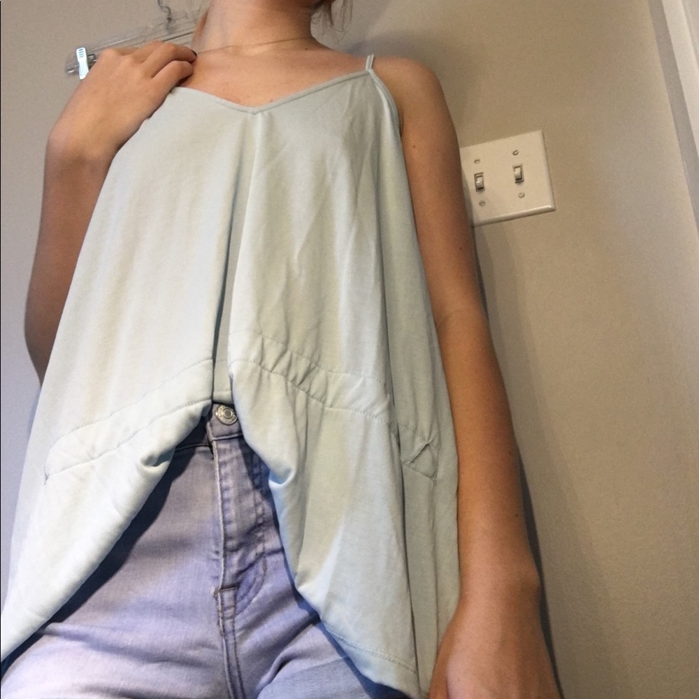 Light + Flowy blue tank